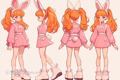 兔耳與靈動 動漫女郎工藝品設計的藝術探索